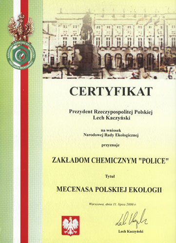 2005. Mecenas Polskiej Ekologii